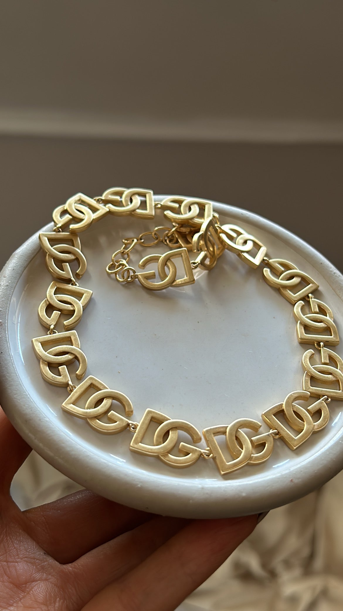 DOLCE & GABBANA LOGO SHORT NECKLACE