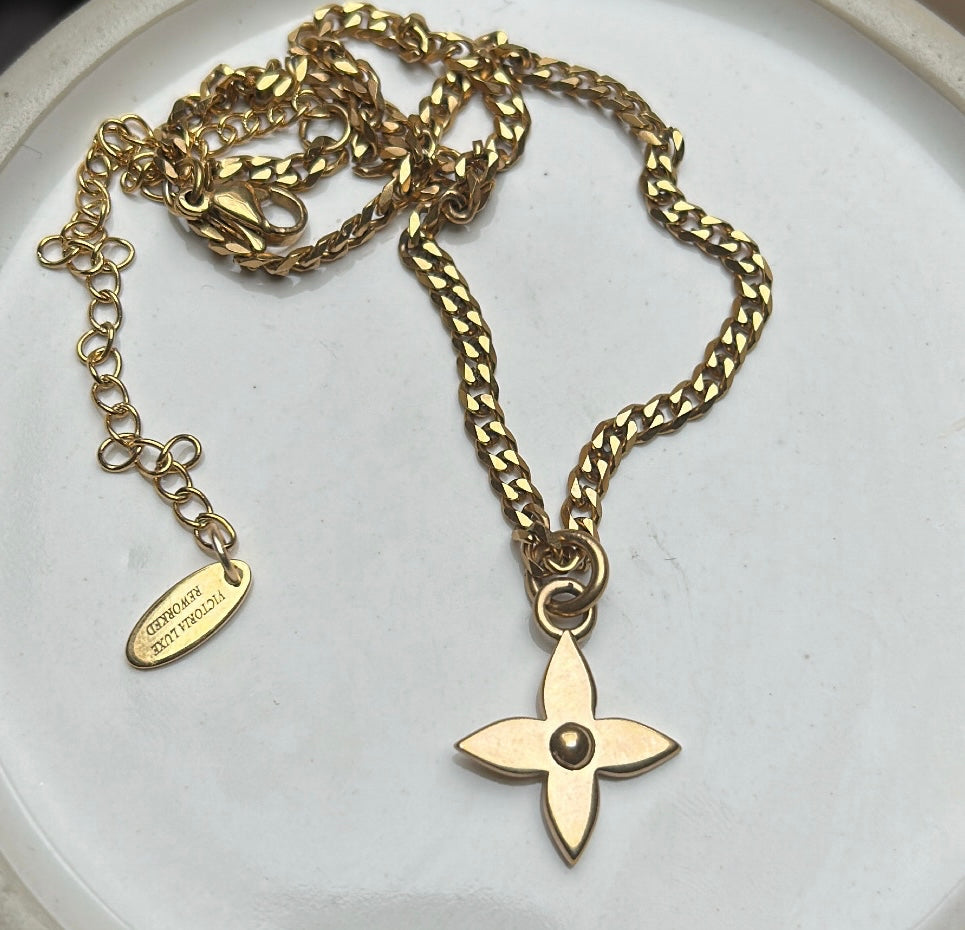 LOUIS VUITTON MONOGRAM VINTAGE NECKLACE (rare)
