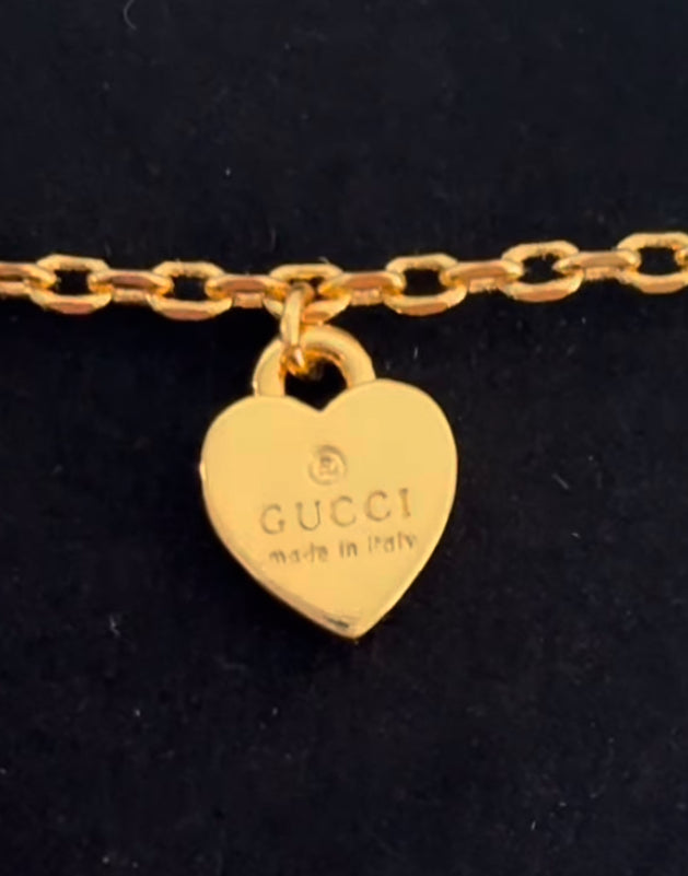 GUCCI DAINTY HEART NECKLACE GOLD