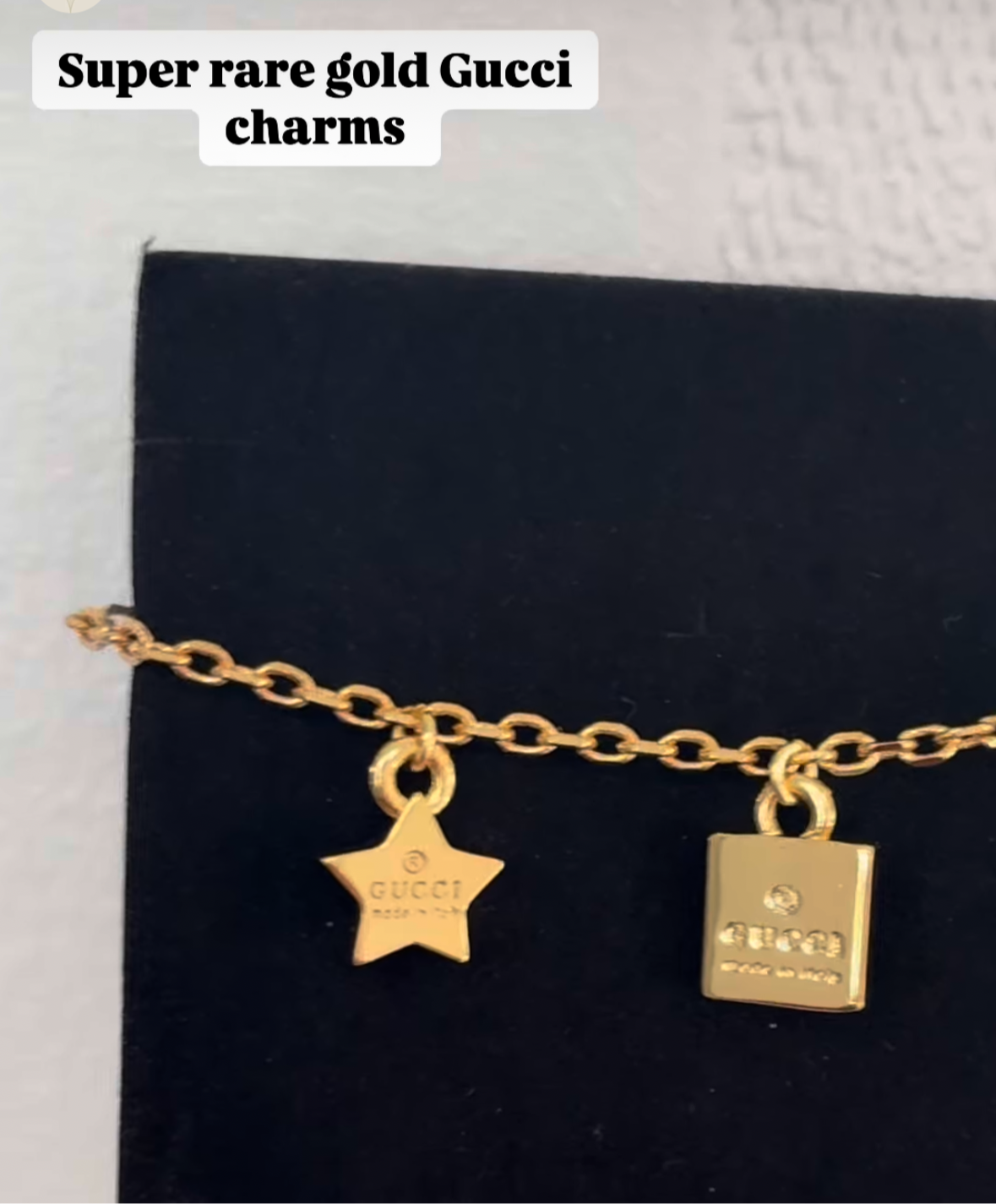 GUCCI DAINTY SQUARE NECKLACE GOLD