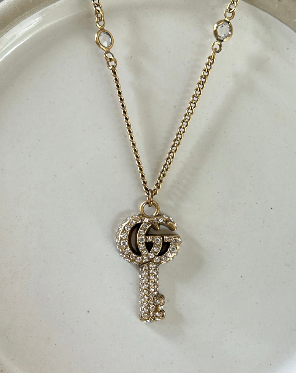 Gucci Key Charm Necklace Gucci Sterling Silver Marmont