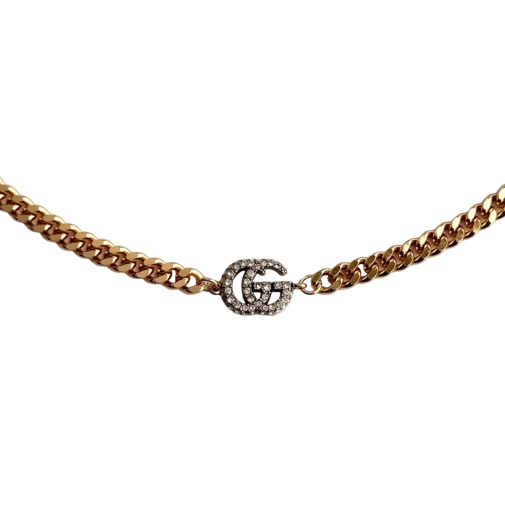 GUCCI RHINESTONE GG LOGO CHOKER (pre-order)