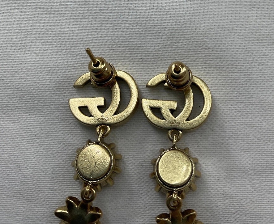 GUCCI FLOWER PINK EARRINGS
