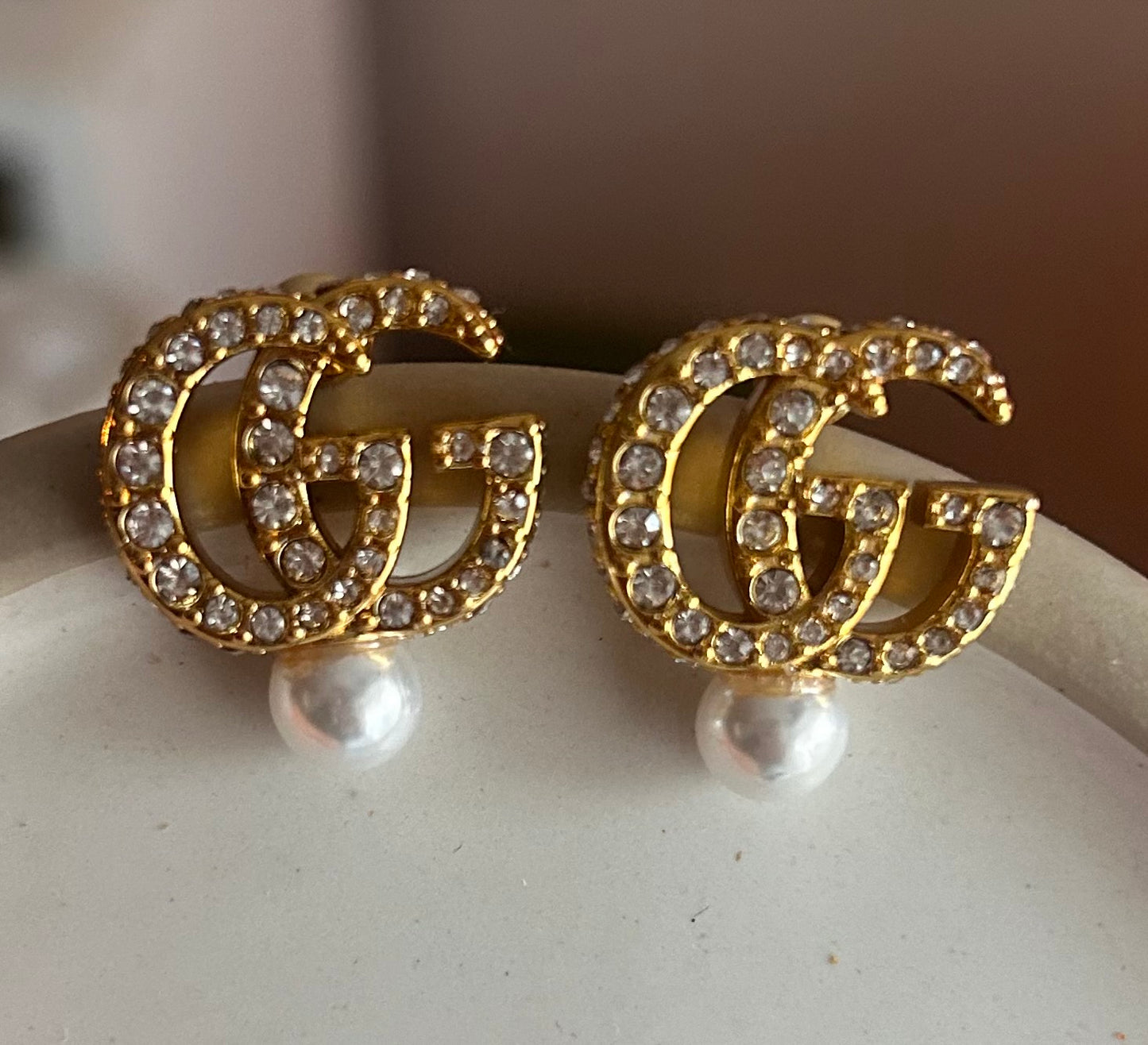 GUCCI GG DIAMANTÈ PEARL EARRINGS (pre-order)