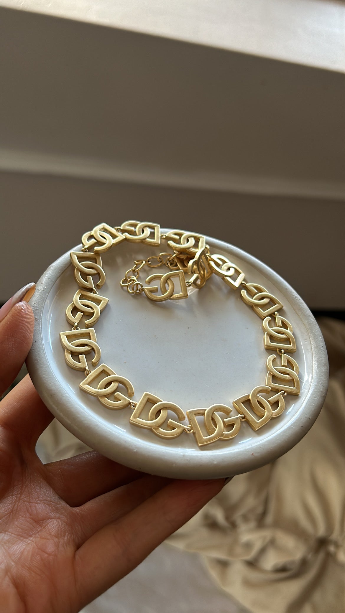 DOLCE & GABBANA LOGO SHORT NECKLACE