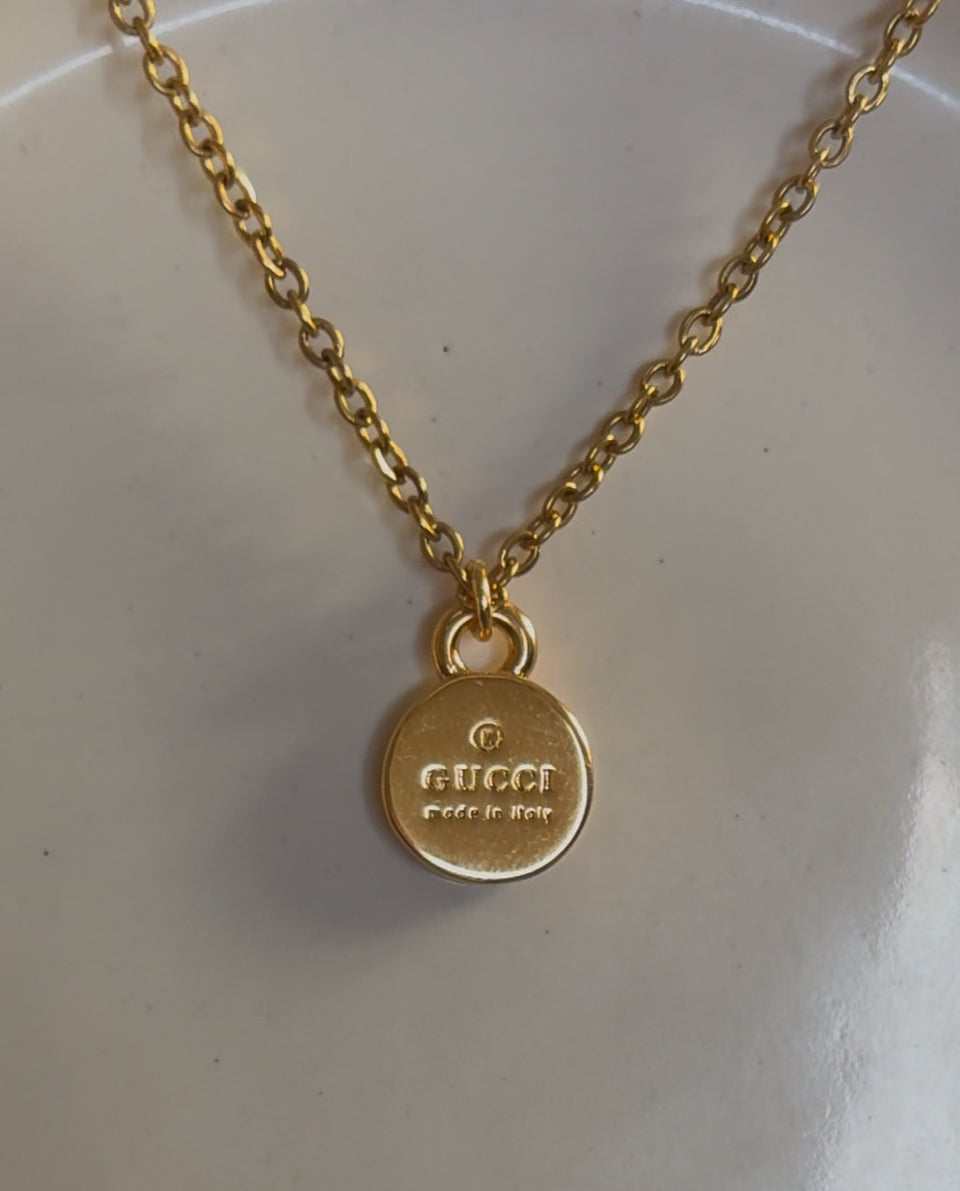 GUCCI DAINTY CIRCLE NECKLACE GOLD