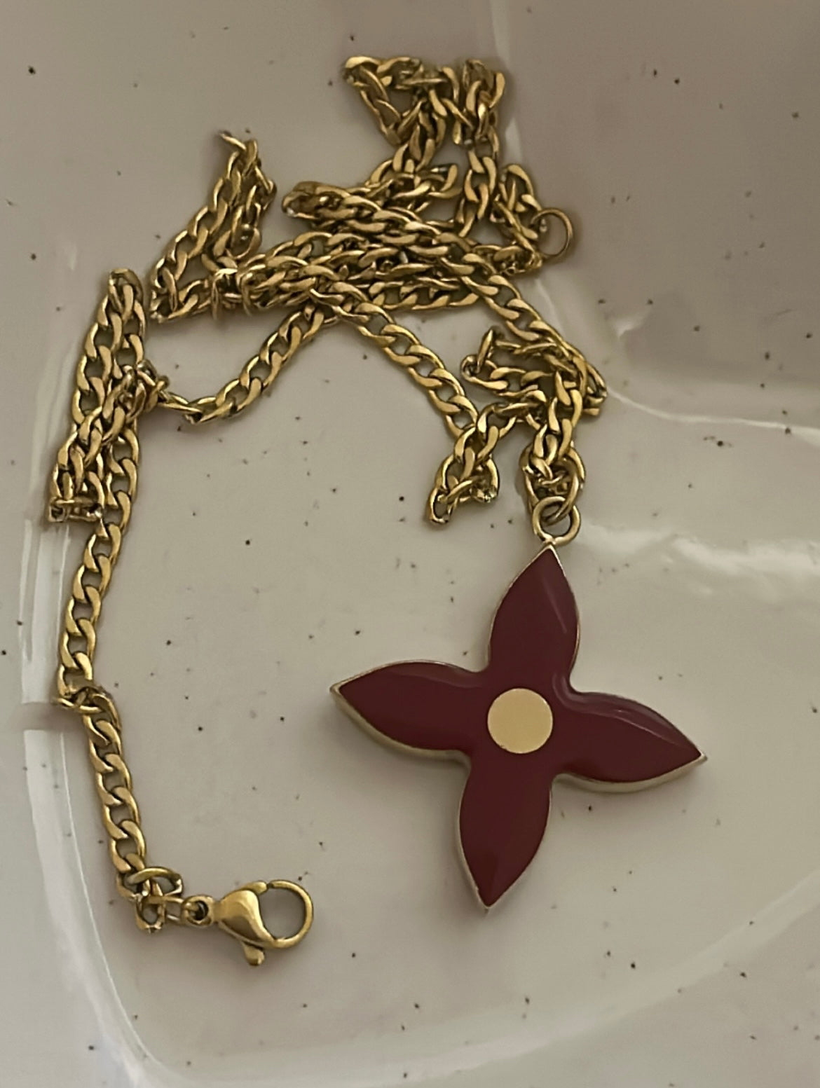 LOUIS VUITTON CHERRY MONOGRAM NECKACE