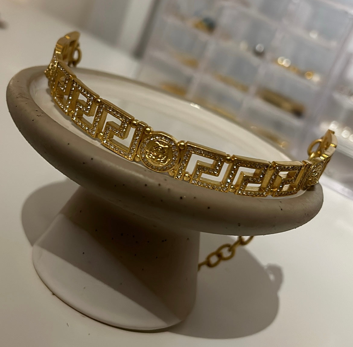 VERSACE DIAMANTÈ CHOKER NECKLACE