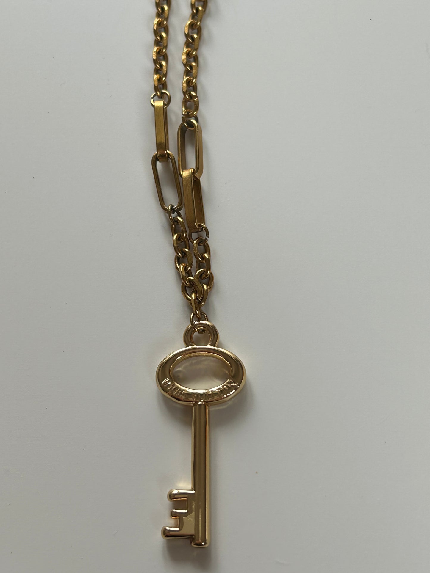 LOUIS VUITTON KEY LOGO NECKLACE