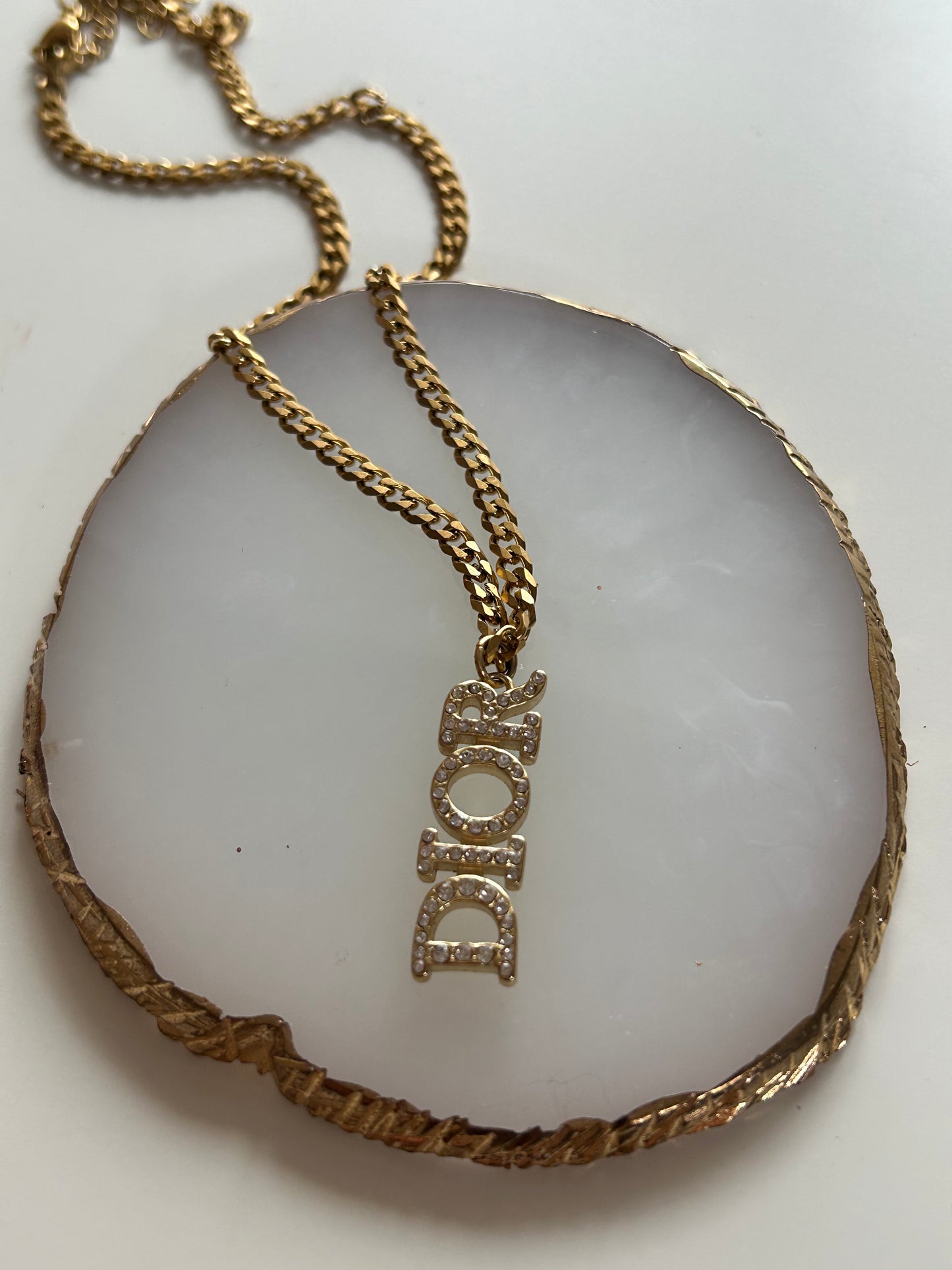 DIOR SPELL OUT NECKLACE