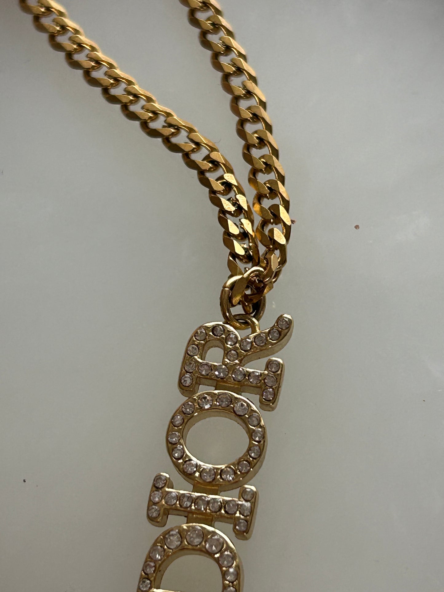 DIOR SPELL OUT NECKLACE