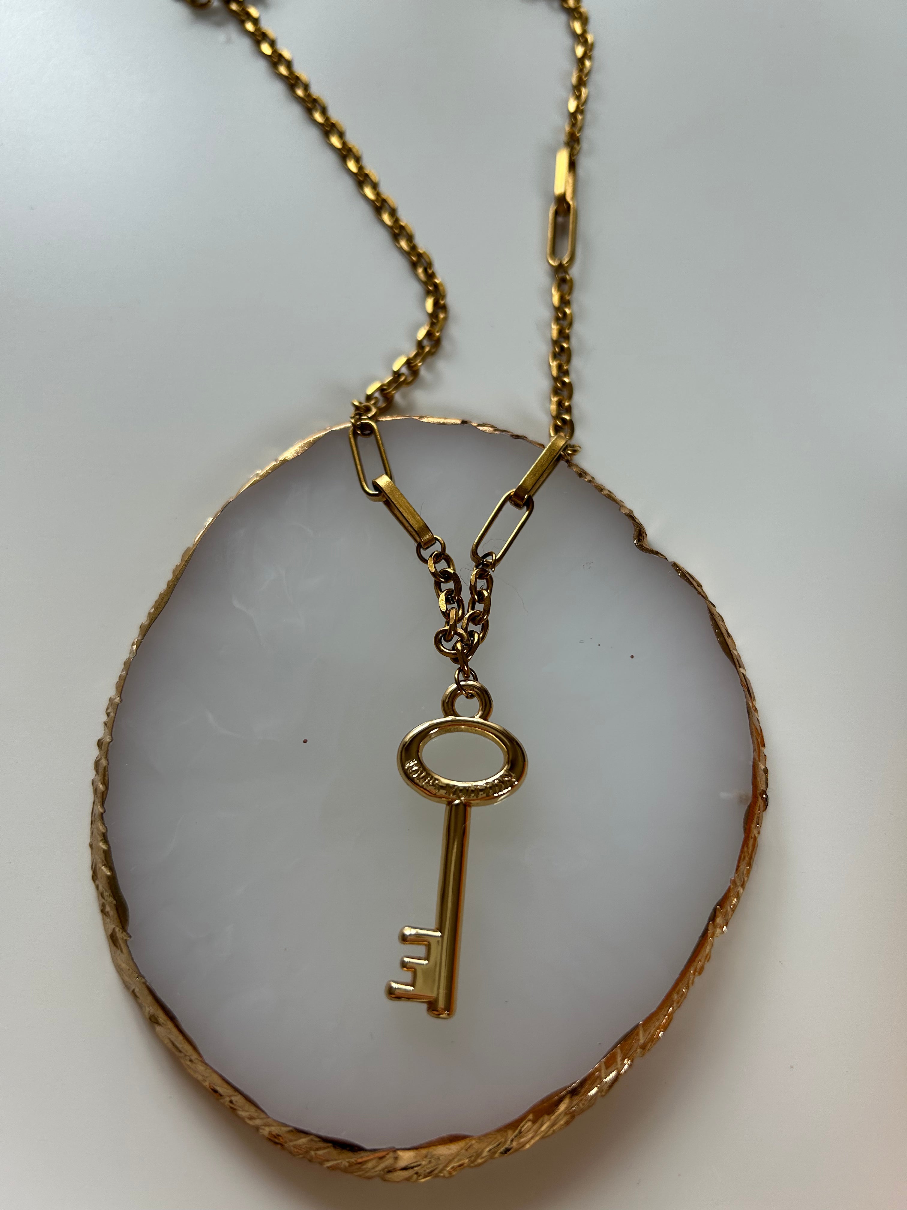 Authentic Louis Vuitton Pendant  Reworked Silver 18 Necklace