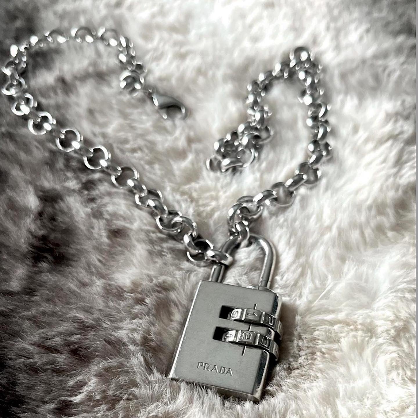 Reworked Authentic Louis Vuitton Padlock Necklace