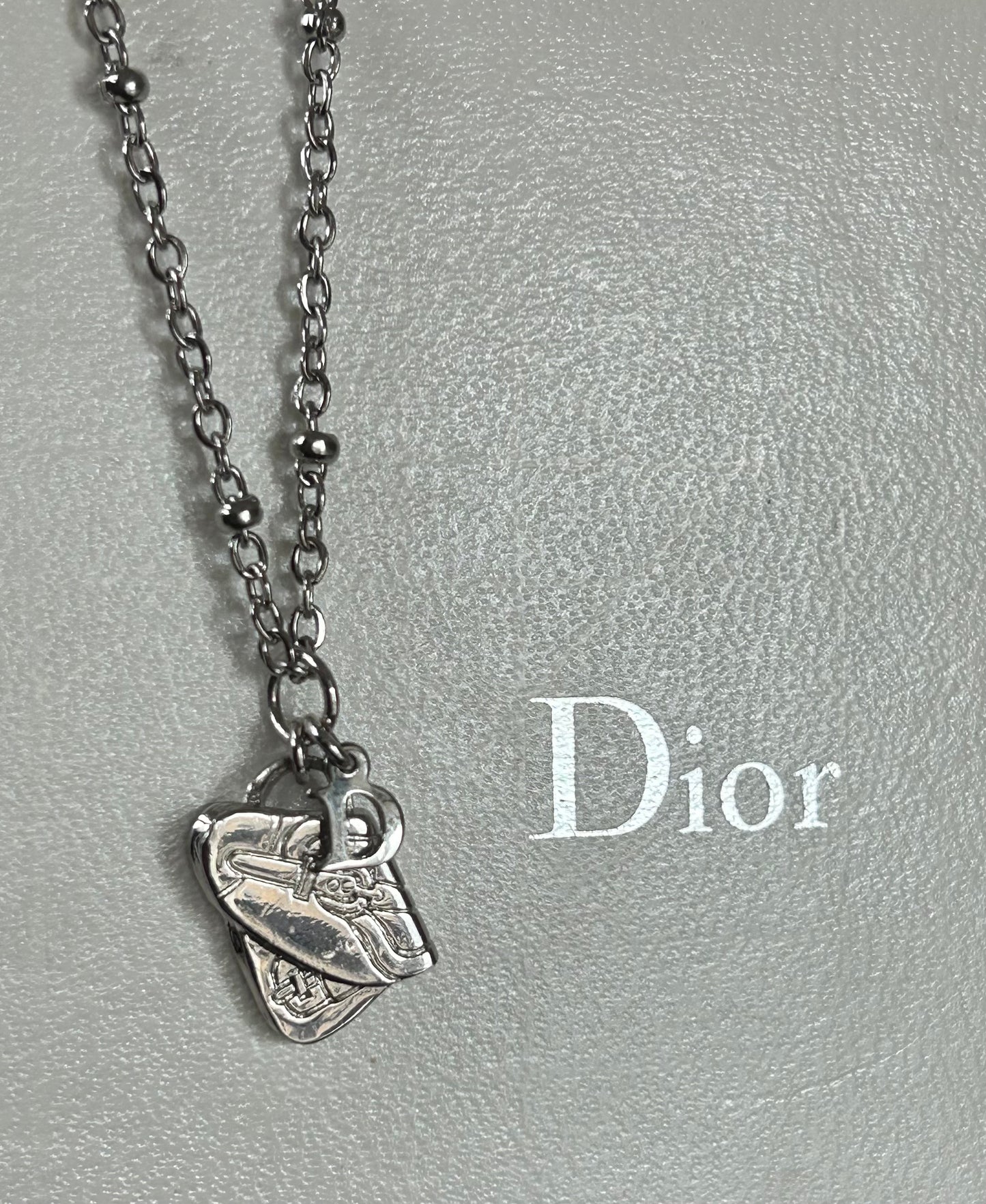 DIOR 'FLAPBAG' CHARM NECKLACE