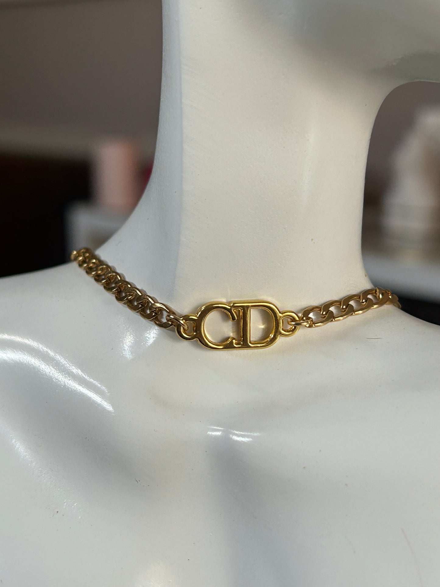 DIOR CD VINTAGE DAINTY CHOKER (chain style 1)