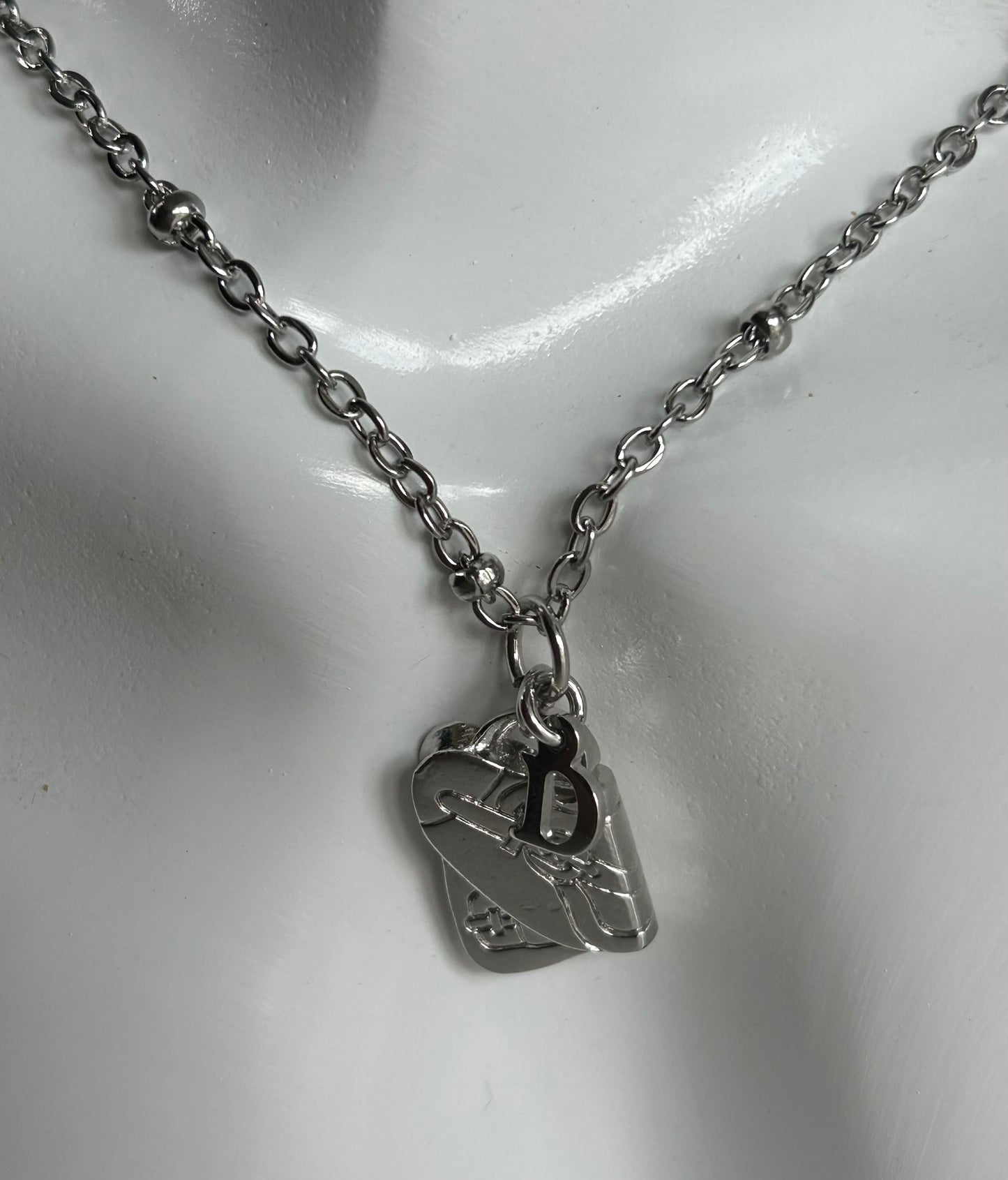 DIOR 'FLAPBAG' CHARM NECKLACE