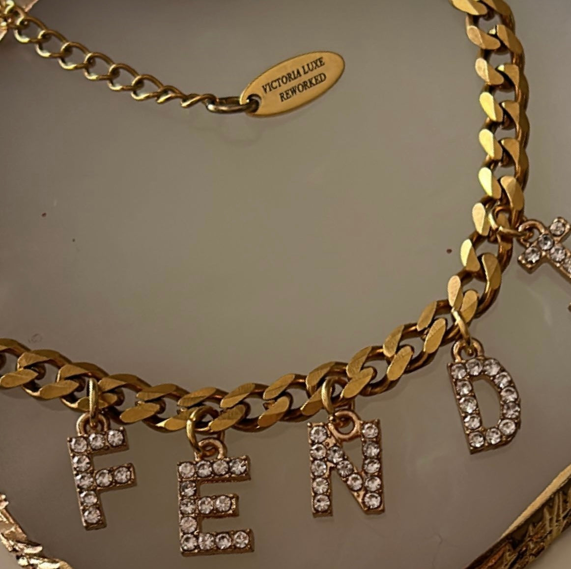 FENDI LETTER CHARMS NECKLACE