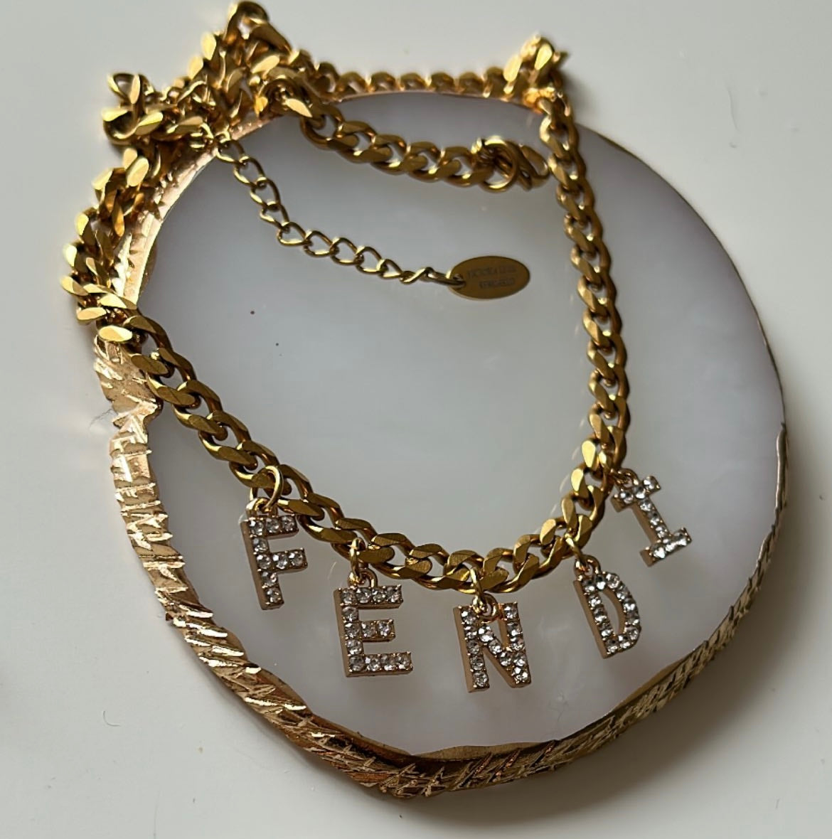 FENDI LETTER CHARMS NECKLACE