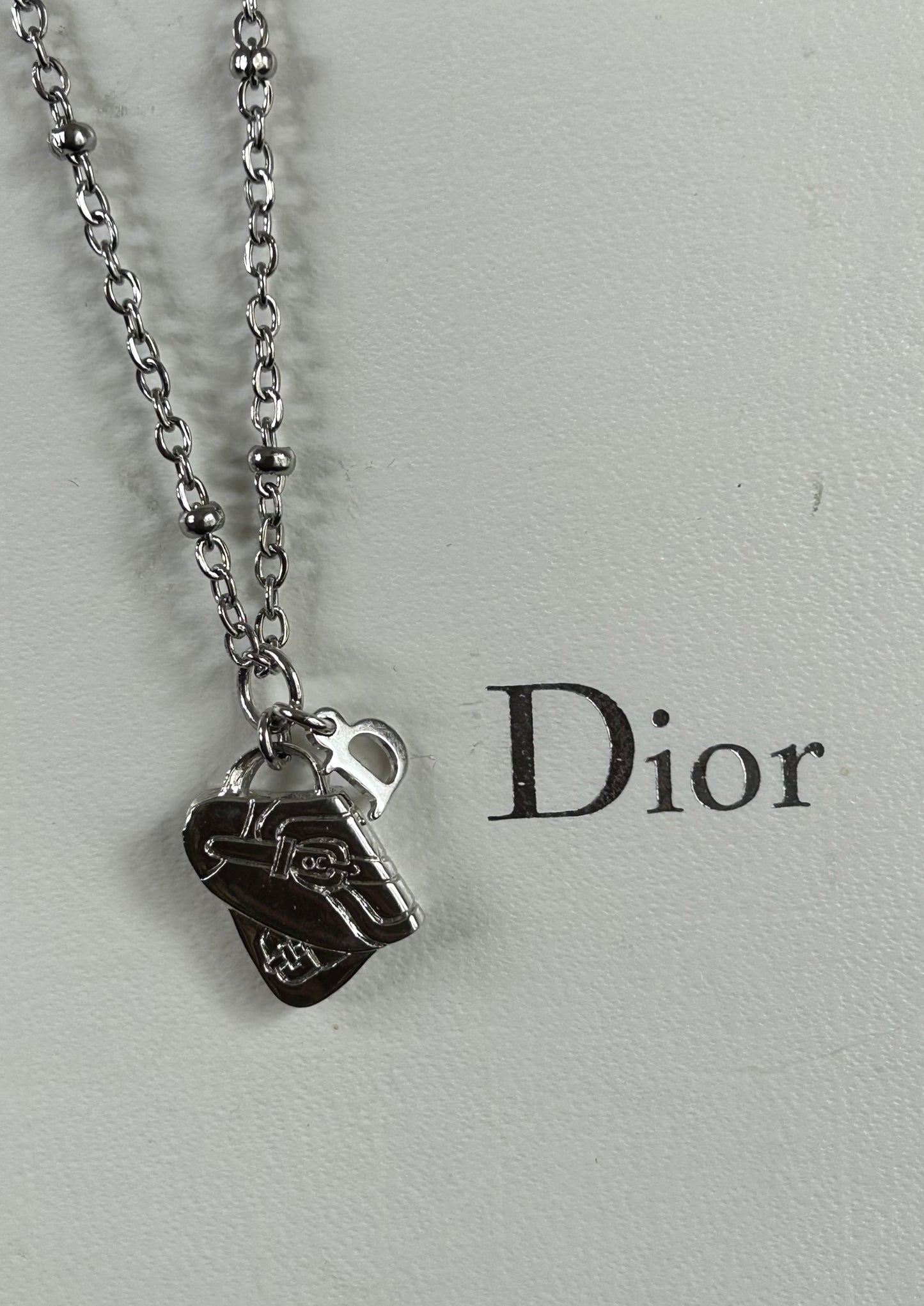 DIOR 'FLAPBAG' CHARM NECKLACE