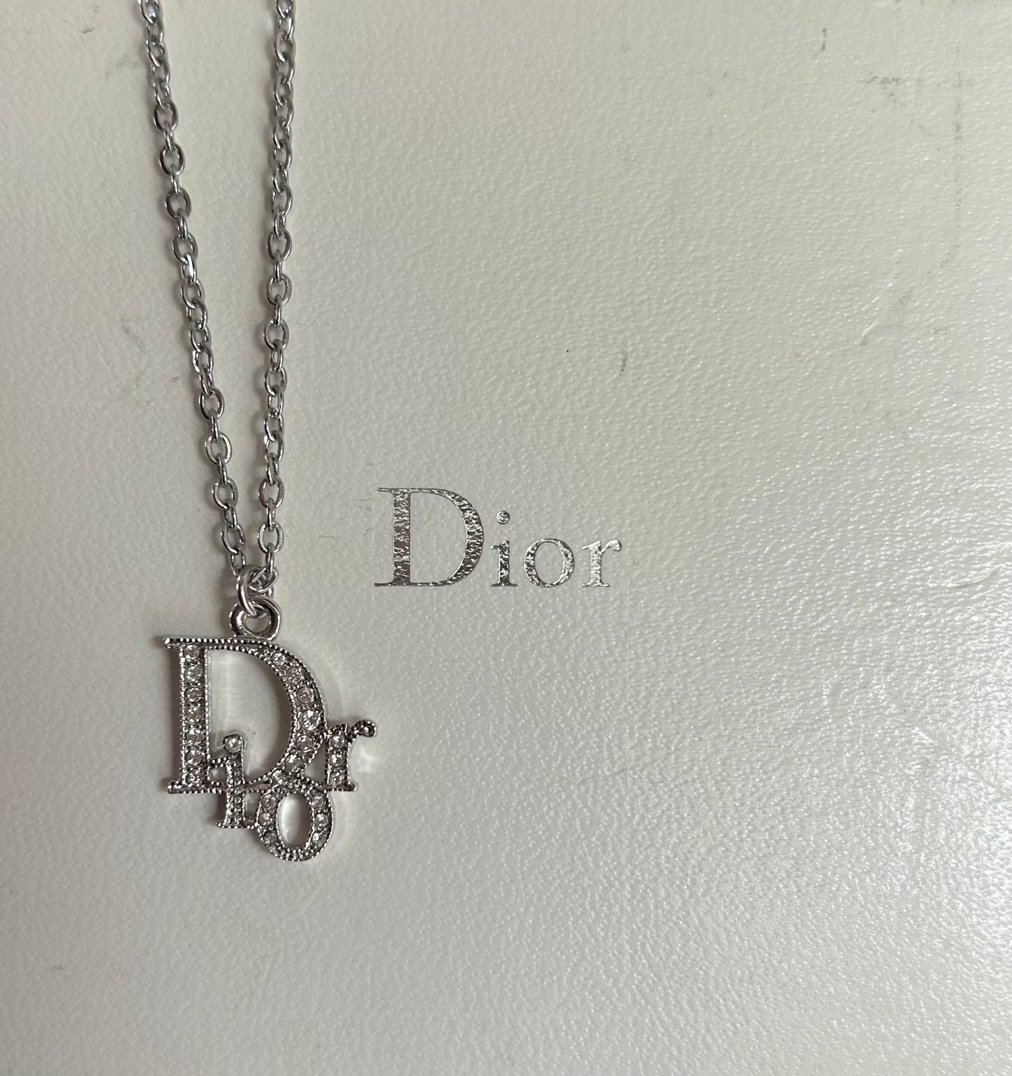 DIOR RHINESTONE OBLIQUE NECKLACE (pre-order)
