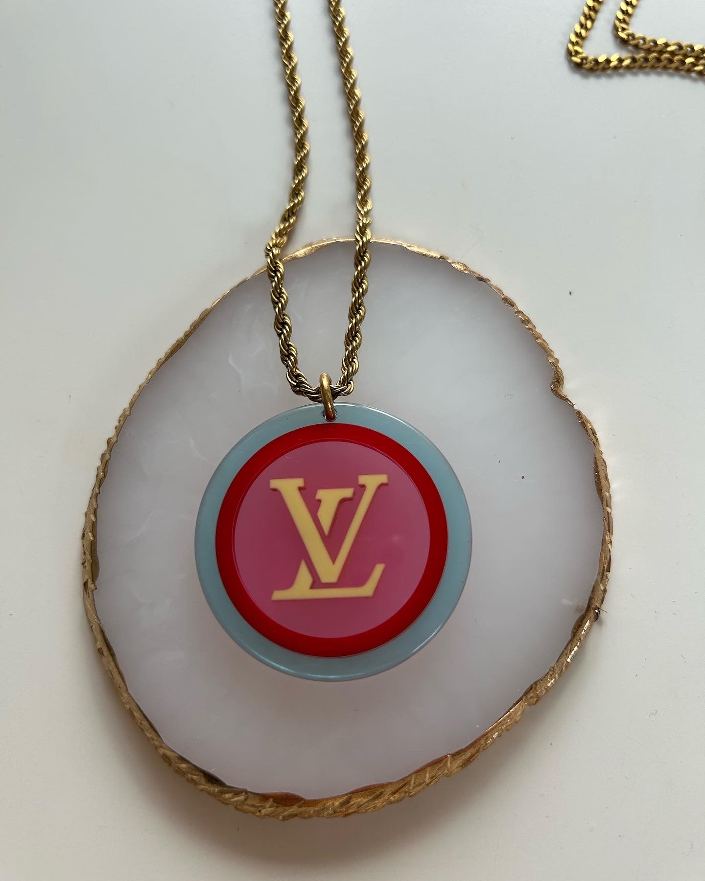 lv monogram necklace