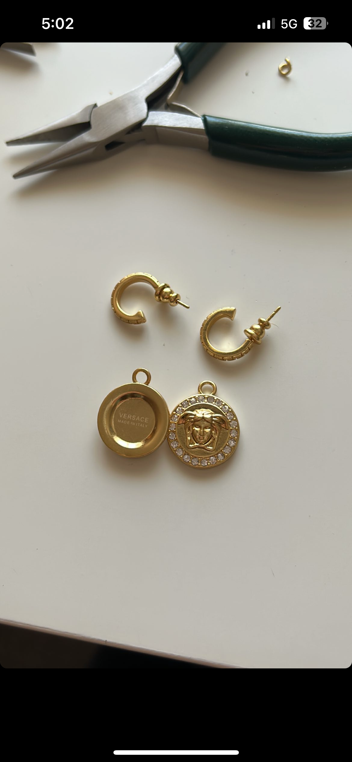 VERSACE DAINTY MEDUSA COIN NECKLACE