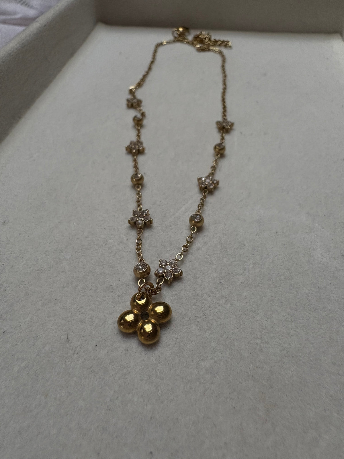 LOUIS VUITTON DIAMANTÈ FLOWER NECKLACE