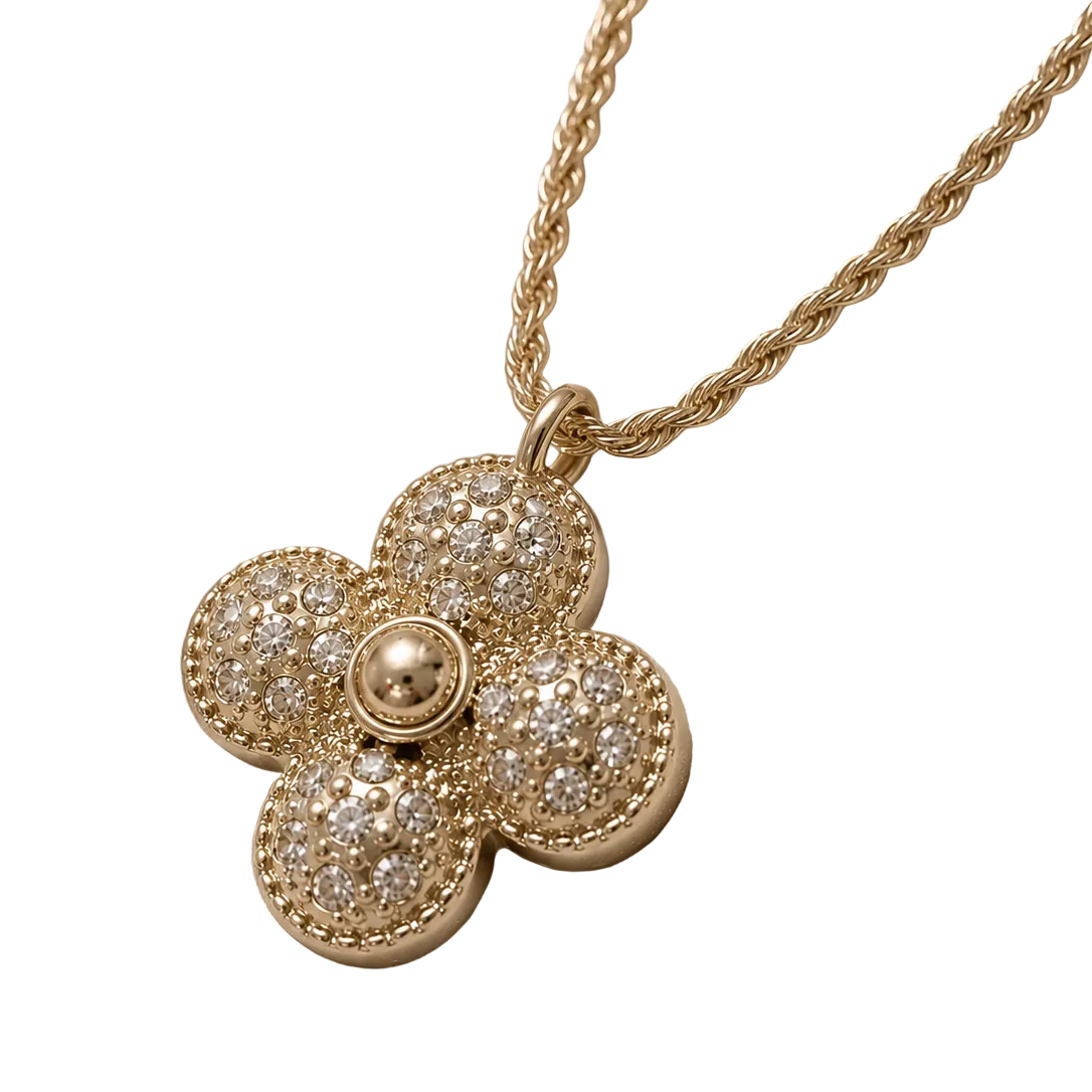LOUIS VUITTON DIAMANTÈ CHUNKY FLORA NECKLACE