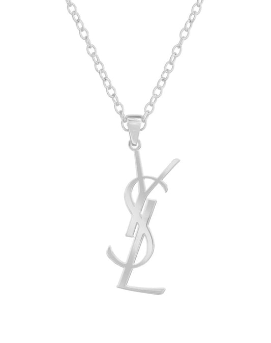 YSL LETTER NECKLACE SILVER (pre-order)