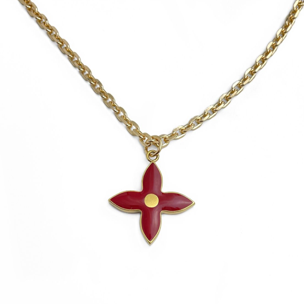 LOUIS VUITTON CHERRY MONOGRAM NECKACE