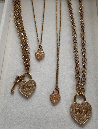 DIOR GALLIANO DAINTY HEART NECKLACE (RARE)