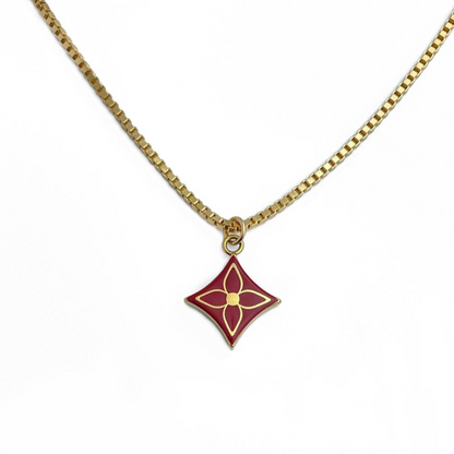 LOUIS VUITTON CHERRY & GOLD MONOGRAM NECKACE