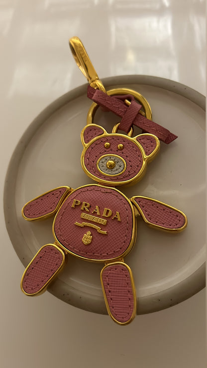 PRADA PINK BEAR BAG/KEY CHARM