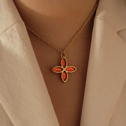 LOUIS VUITTON FLEUR DE RUBY CRYSTAL NECKLACE