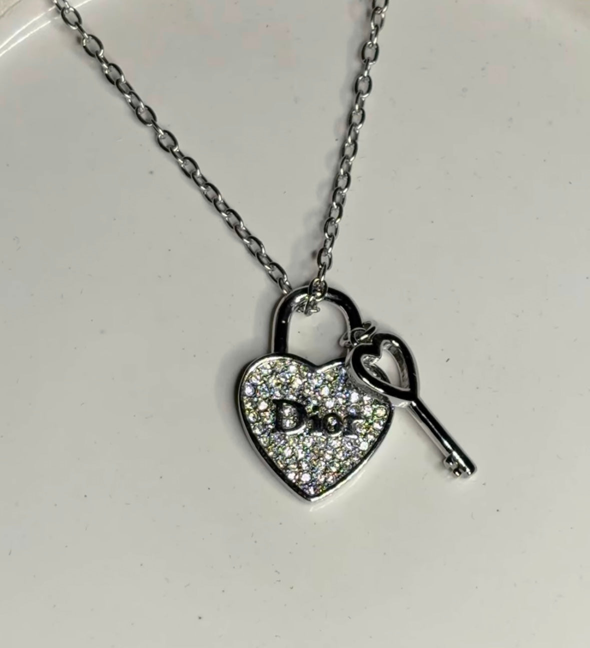 DIOR KEY & HEART NECKLACE (RARE)