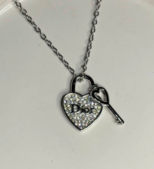 DIOR KEY & HEART NECKLACE (RARE)