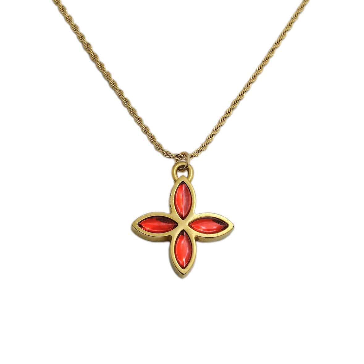 LOUIS VUITTON FLEUR DE RUBY CRYSTAL NECKLACE