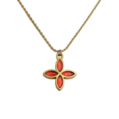 LOUIS VUITTON FLEUR DE RUBY CRYSTAL NECKLACE