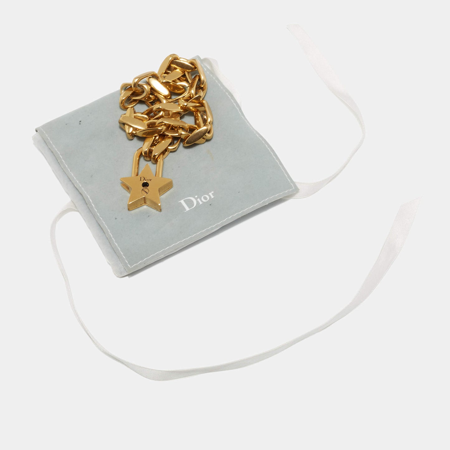 DIOR LARGE STAR PADLOCK NECKLACE