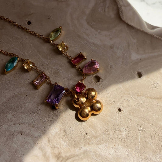LOUIS VUITTON BLOSSOM CUBIC ZIRCONIA NECKLACE