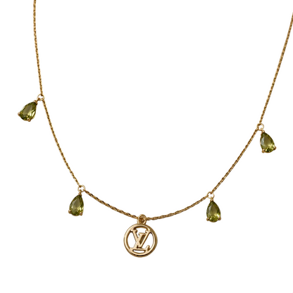 LOUIS VUITTON MINI LOGO GREEN GEMSTONE (RARE)