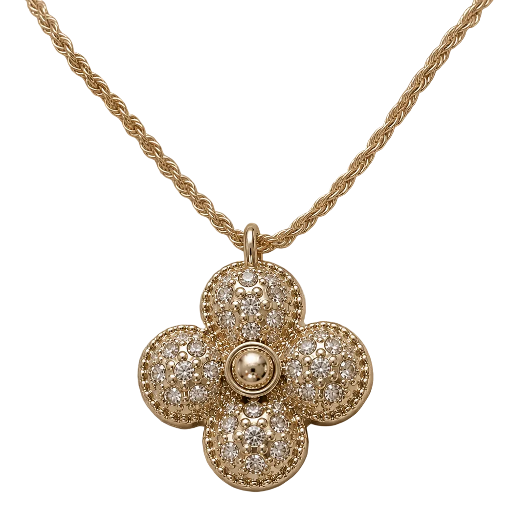 LOUIS VUITTON DIAMANTÈ CHUNKY FLORA NECKLACE