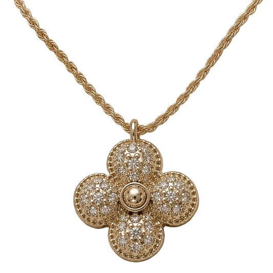 LOUIS VUITTON DIAMANTÈ CHUNKY FLORA NECKLACE