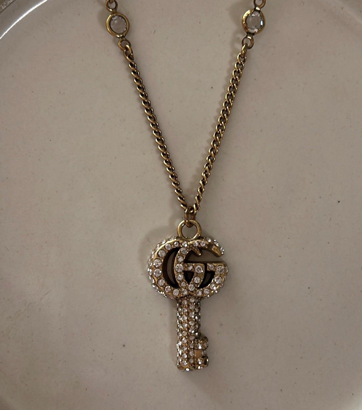 GUCCI KEY DIAMANTÈ NECKLACE