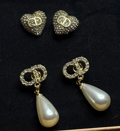DIOR CD PEARL DIAMANTÉ EARRINGS (pre-order)