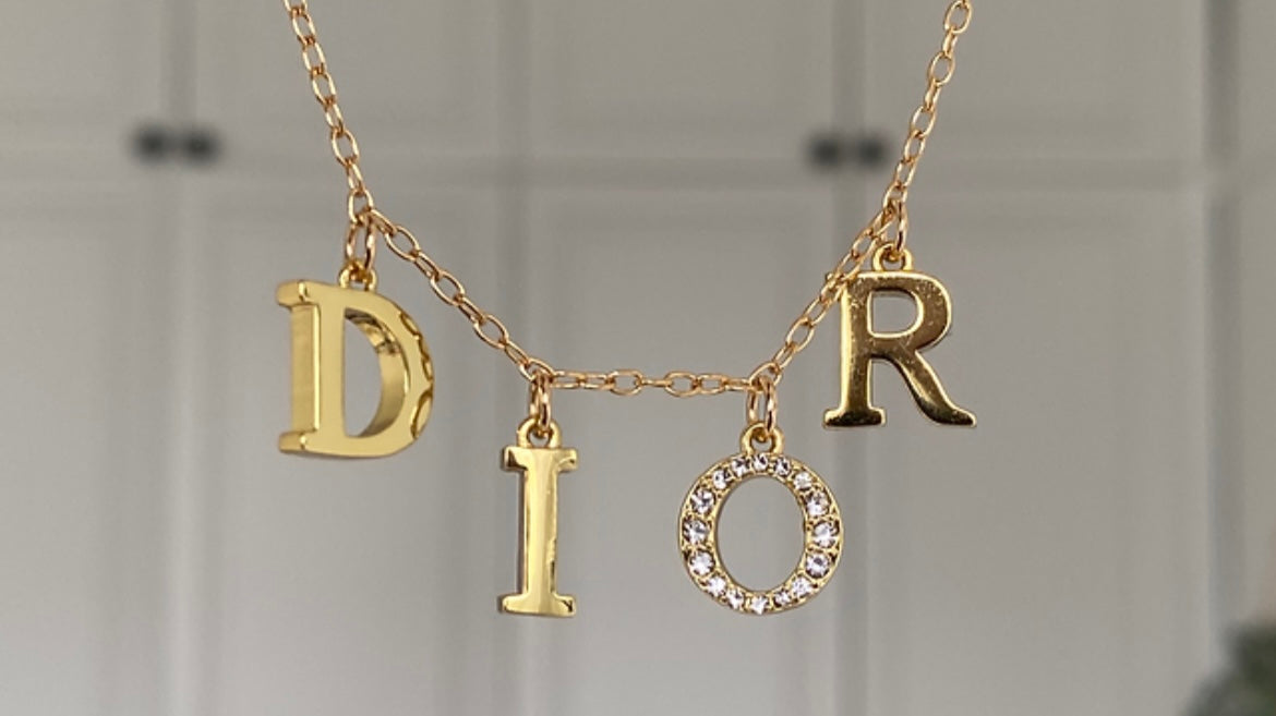 DIOR SPELLOUT NECKLACE & BRACELET BUNDLE (pre-order)