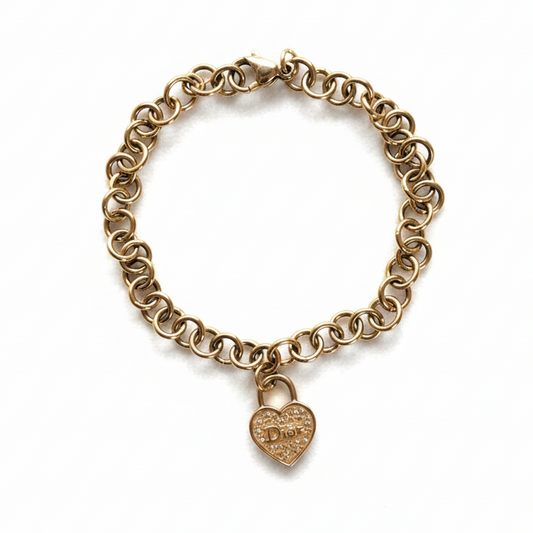 DIOR GALLIANO DAINTY HEART BRACELET (RARE)