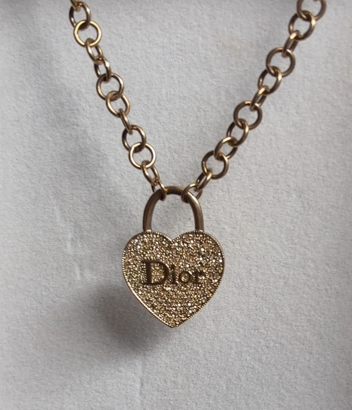 DIOR GALLIANO LARGE MAIN HEART NECKLACE (RARE - ORIGINAL CHAIN)