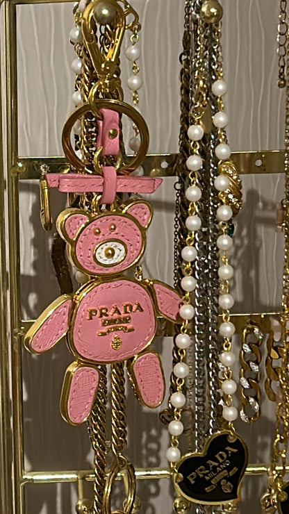 PRADA PINK BEAR BAG/KEY CHARM