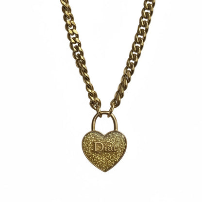 DIOR GALLIANO AMBER LARGE HEART NECKLACE (RARE)